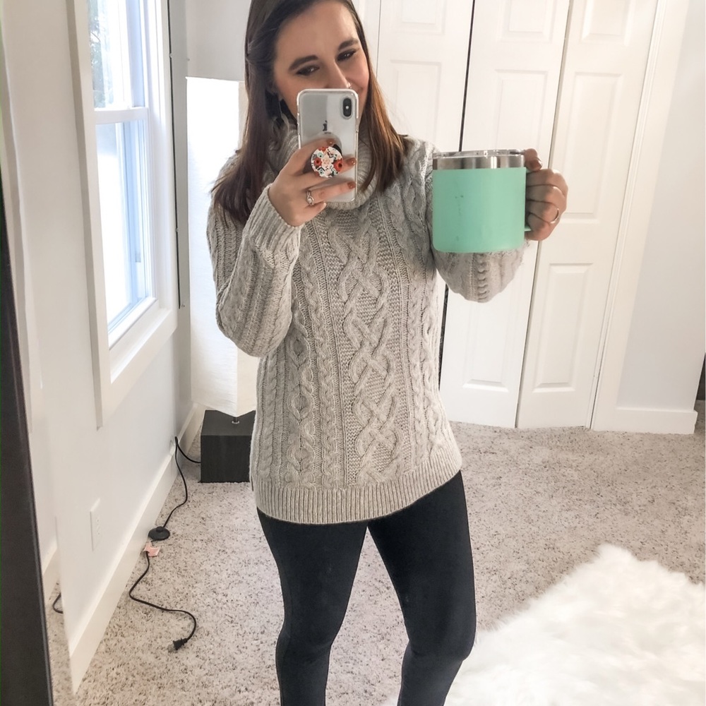 Cable knit sweater